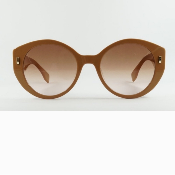 💯 NEW FENDI FE40037U 57F CAMEL BROWN PINK SUNGLASSES - Picture 2 of 10